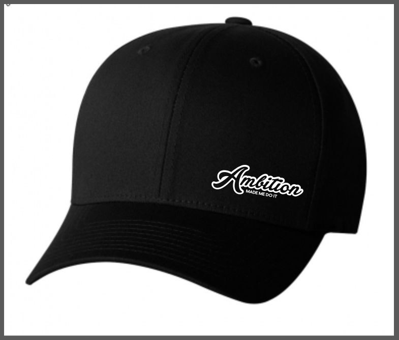 Ambition Made Me Do It: Black Dad Hat W/ Right Side Design